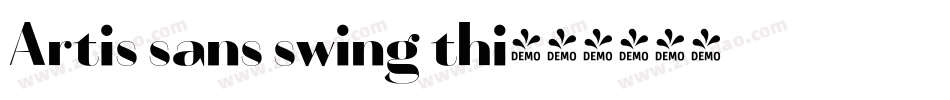 Artis sans swing thi字体转换